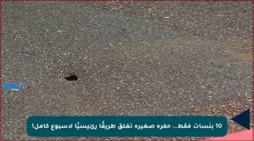 10 بنسات فقط.. حفرة صغيرة تغلق طريقًا رئيسيًا لأسبوع كامل!